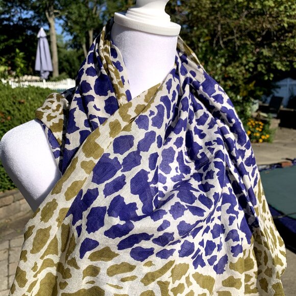 Vtg Square Animal Print Scarf - Picture 3 of 10
